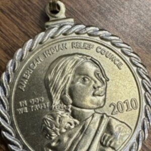 Beautiful Classy 2010 Gold and Silver Coin Pendant Necklace